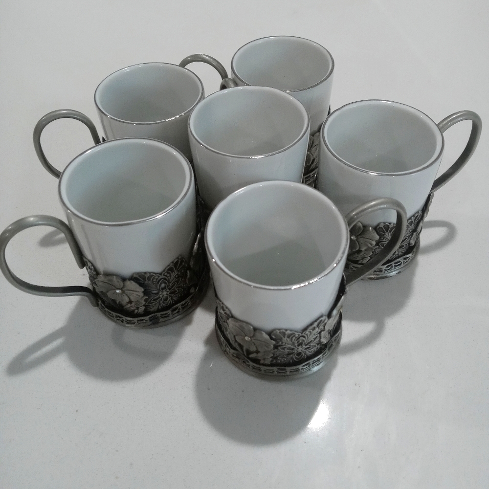 Set of 6 Tea mini mugs